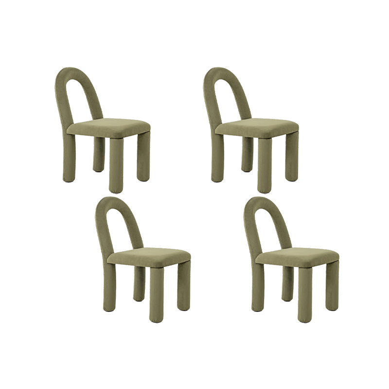 Moderne einfache Armless Esstühle Holzrahmen Offener Rücken für Esszimmer für Esszimmer