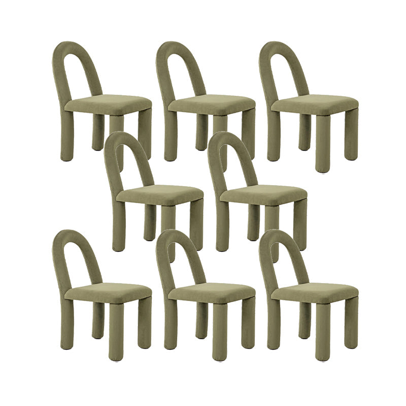 Moderne einfache Armless Esstühle Holzrahmen Offener Rücken für Esszimmer für Esszimmer