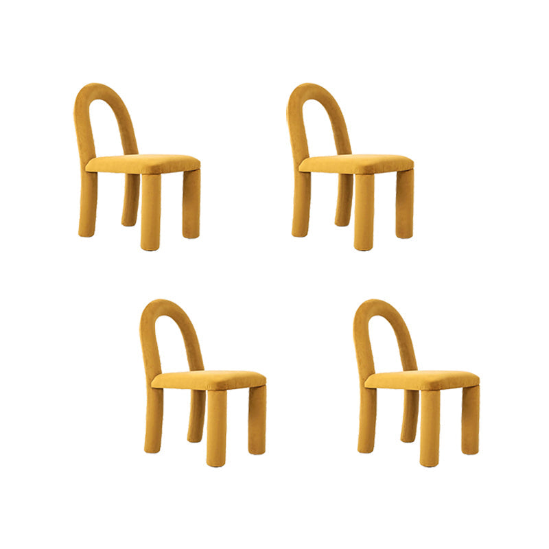 Moderne einfache Armless Esstühle Holzrahmen Offener Rücken für Esszimmer für Esszimmer