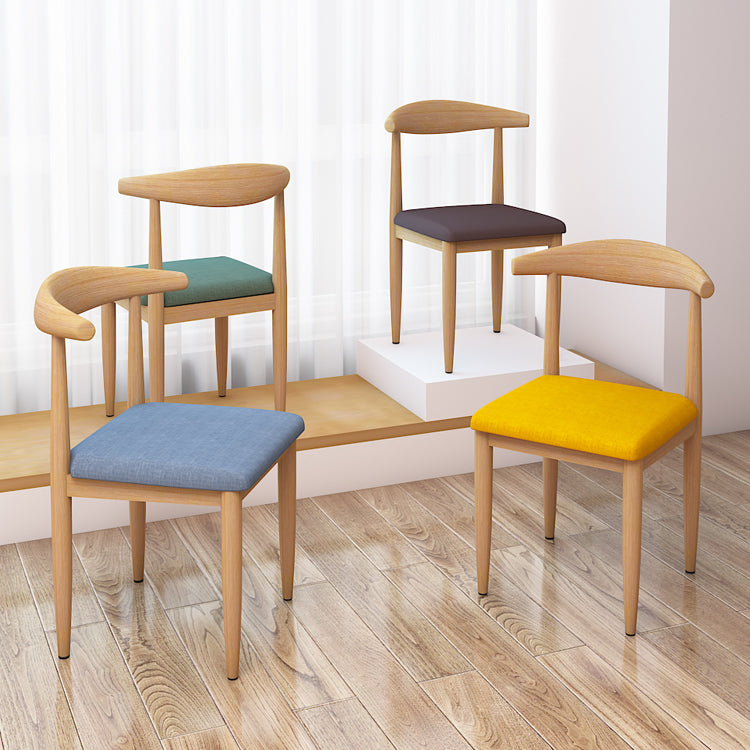 Moderne stijl zijstoel open rug binnen eetkamerstoel voor eetkamer