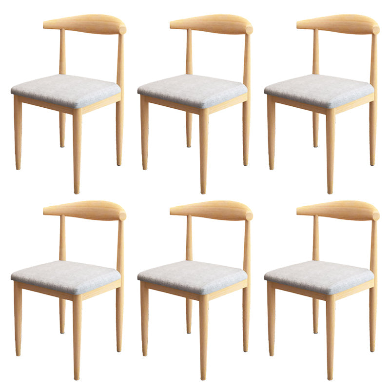 Moderne stijl zijstoel open rug binnen eetkamerstoel voor eetkamer