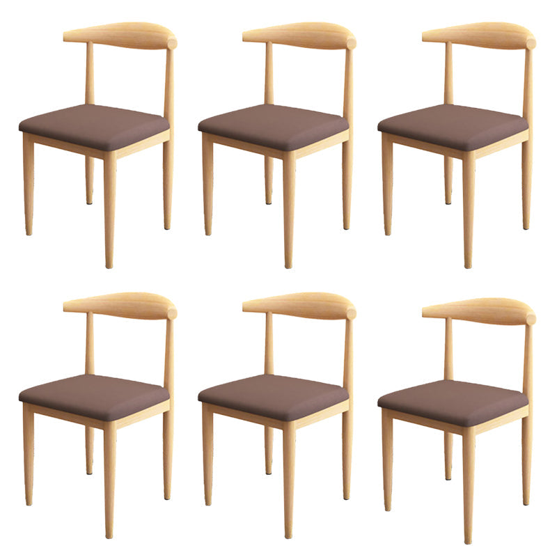 Moderne stijl zijstoel open rug binnen eetkamerstoel voor eetkamer