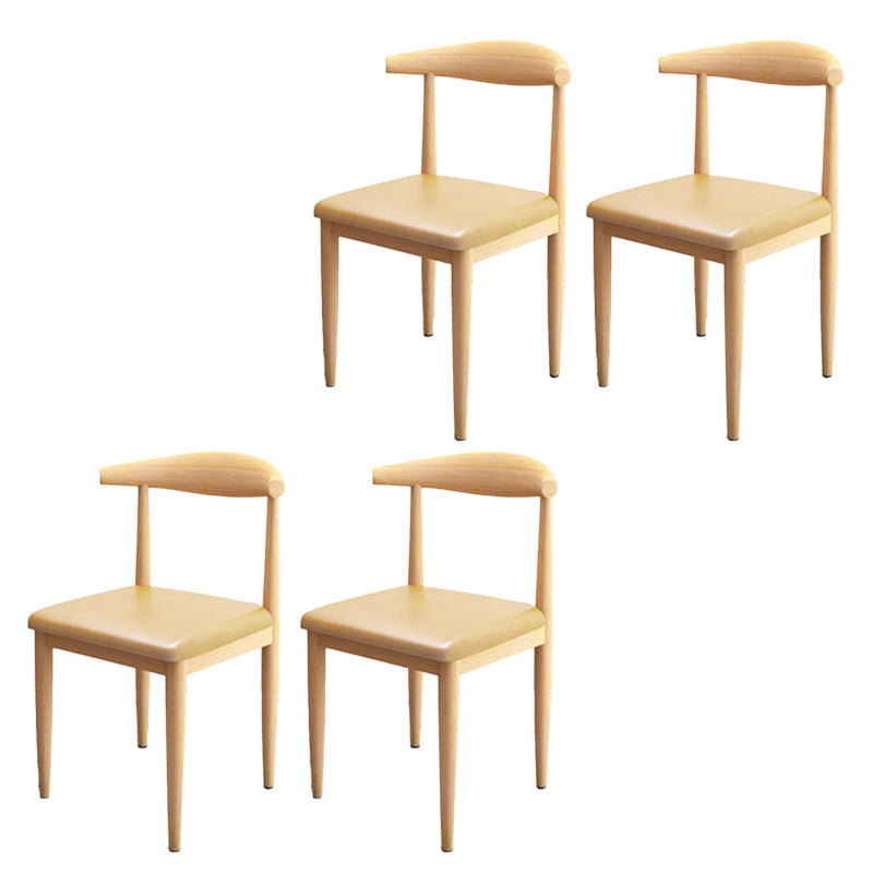 Moderne stijl zijstoel open rug binnen eetkamerstoel voor eetkamer