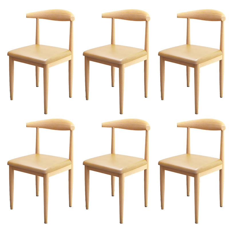 Moderne stijl zijstoel open rug binnen eetkamerstoel voor eetkamer