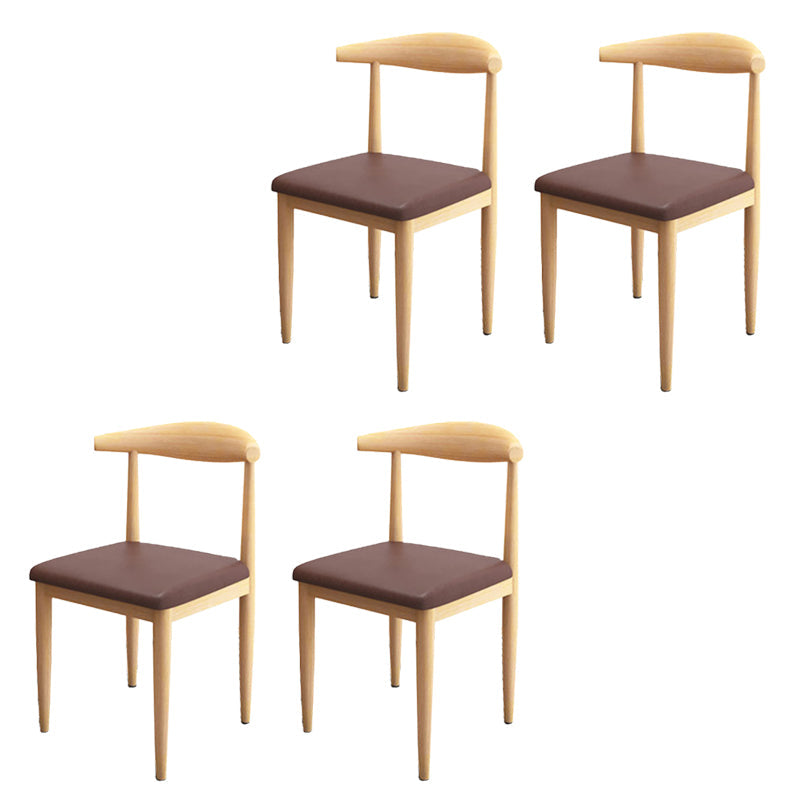 Moderne stijl zijstoel open rug binnen eetkamerstoel voor eetkamer