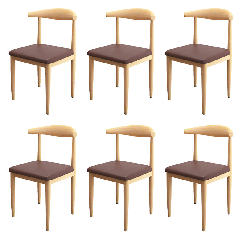 Moderne stijl zijstoel open rug binnen eetkamerstoel voor eetkamer