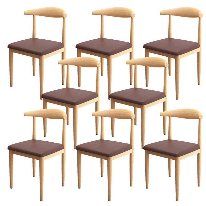 Moderne stijl zijstoel open rug binnen eetkamerstoel voor eetkamer