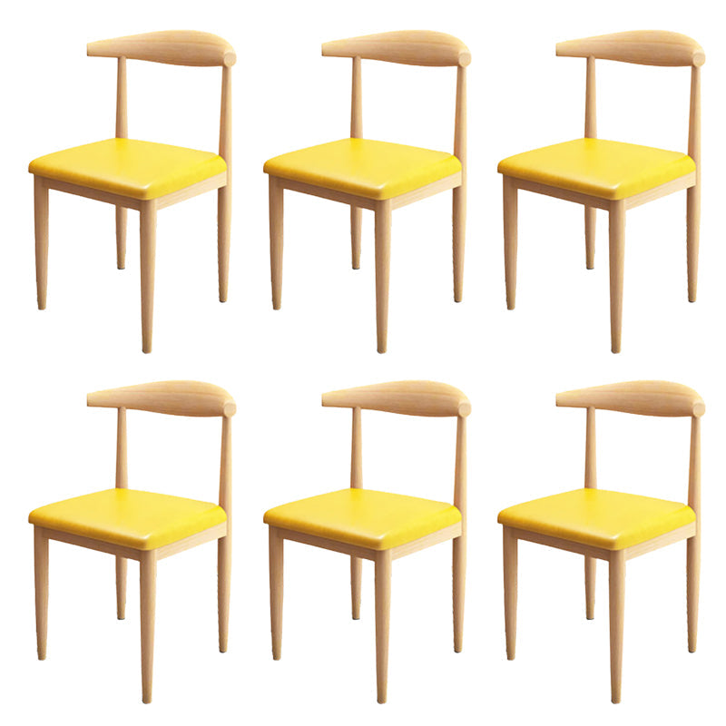 Moderne stijl zijstoel open rug binnen eetkamerstoel voor eetkamer