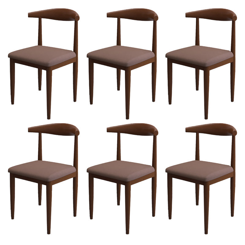 Moderne stijl zijstoel open rug binnen eetkamerstoel voor eetkamer