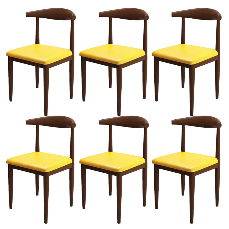 Moderne stijl zijstoel open rug binnen eetkamerstoel voor eetkamer