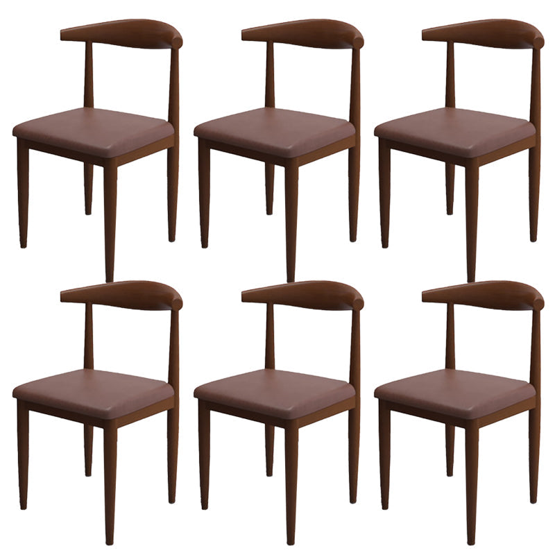 Moderne stijl zijstoel open rug binnen eetkamerstoel voor eetkamer