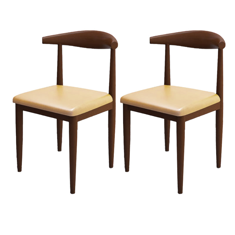 Moderne stijl zijstoel open rug binnen eetkamerstoel voor eetkamer