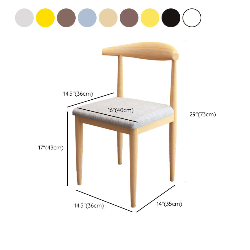 Moderne stijl zijstoel open rug binnen eetkamerstoel voor eetkamer
