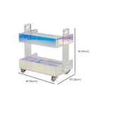 Modern Acrylic Rectangular End Table Double Tier Corner Table with Storage Clearhalo 'Coffee & Accent Tables' 'End & Side Tables' 'end_side_tables' 'furn' 'furn_end_side_tables' 'Furniture' 'Living Room Furniture' 7584557