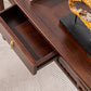 Rectangle Shape Contemporary Console Table Walnut Brown Wooden Console Sofa Table