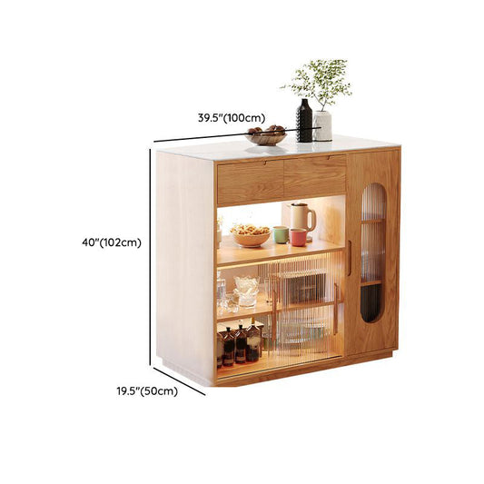 Steen bovenste balktafel met houten opslag rechthoek bistro tafel voor kleine plaatsen