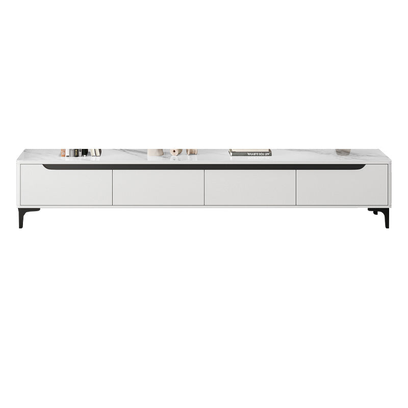 Contemporary TV Stand Console Stone Media Console for Living Room 87"L x 16"W x 17"H Clearhalo 'furn' 'furn_tv_stands_entertainment_centers' 'Furniture' 'Living Room Furniture' 'TV Stands & Entertainment Centers' 'TV Stands & Media Storage Furniture' 'tv_stands_entertainment_centers' 7585908