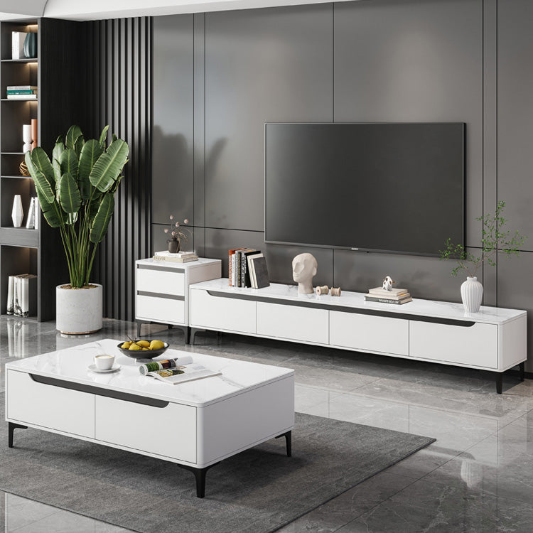 Contemporary TV Stand Console Stone Media Console for Living Room Clearhalo 'furn' 'furn_tv_stands_entertainment_centers' 'Furniture' 'Living Room Furniture' 'TV Stands & Entertainment Centers' 'TV Stands & Media Storage Furniture' 'tv_stands_entertainment_centers' 7585911