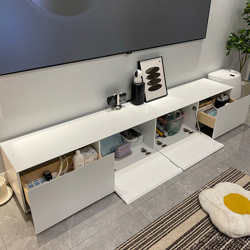 Wooden TV Stand Console Contemporary Media Console with 2 Drawers Clearhalo 'furn' 'furn_tv_stands_entertainment_centers' 'Furniture' 'Living Room Furniture' 'TV Stands & Entertainment Centers' 'TV Stands & Media Storage Furniture' 'tv_stands_entertainment_centers' 7585942