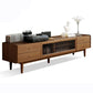 Modern 4 Drawers TV Stand Wooden TV Cabinet with Doors for Living Room 87"L x 16"W x 20"H Walnut Clearhalo 'furn' 'furn_tv_stands_entertainment_centers' 'Furniture' 'Living Room Furniture' 'TV Stands & Entertainment Centers' 'TV Stands & Media Storage Furniture' 'tv_stands_entertainment_centers' 7585961