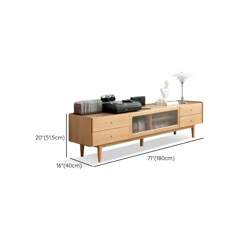 Modern 4 Drawers TV Stand Wooden TV Cabinet with Doors for Living Room Clearhalo 'furn' 'furn_tv_stands_entertainment_centers' 'Furniture' 'Living Room Furniture' 'TV Stands & Entertainment Centers' 'TV Stands & Media Storage Furniture' 'tv_stands_entertainment_centers' 7585969