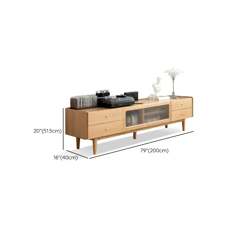 Modern 4 Drawers TV Stand Wooden TV Cabinet with Doors for Living Room Clearhalo 'furn' 'furn_tv_stands_entertainment_centers' 'Furniture' 'Living Room Furniture' 'TV Stands & Entertainment Centers' 'TV Stands & Media Storage Furniture' 'tv_stands_entertainment_centers' 7585970