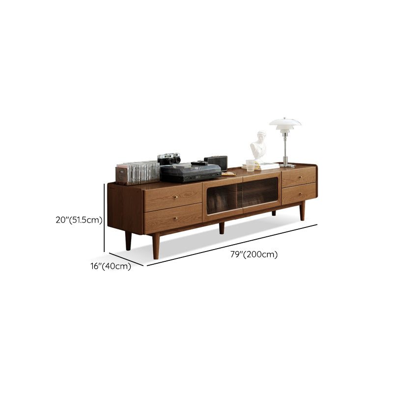 Modern 4 Drawers TV Stand Wooden TV Cabinet with Doors for Living Room Clearhalo 'furn' 'furn_tv_stands_entertainment_centers' 'Furniture' 'Living Room Furniture' 'TV Stands & Entertainment Centers' 'TV Stands & Media Storage Furniture' 'tv_stands_entertainment_centers' 7585973