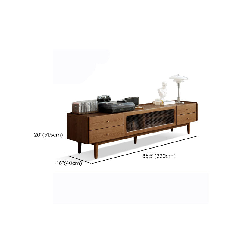 Modern 4 Drawers TV Stand Wooden TV Cabinet with Doors for Living Room Clearhalo 'furn' 'furn_tv_stands_entertainment_centers' 'Furniture' 'Living Room Furniture' 'TV Stands & Entertainment Centers' 'TV Stands & Media Storage Furniture' 'tv_stands_entertainment_centers' 7585974