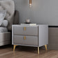 Cabinete de piedra Bedside Accent Mesa Nightshand con 2 cajones