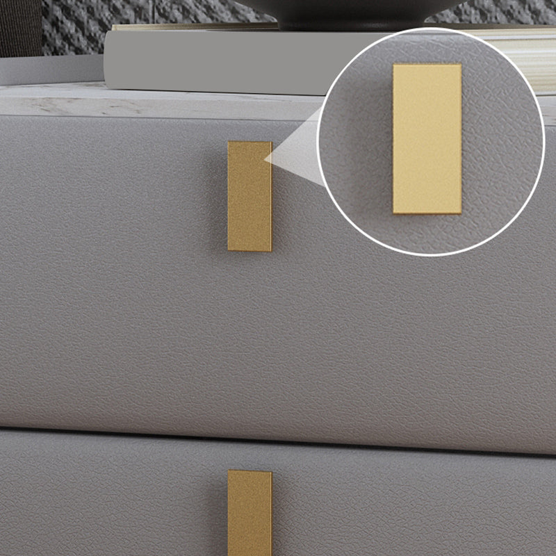 Cabinete de piedra Bedside Accent Mesa Nightshand con 2 cajones