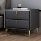 Cabinete de piedra Bedside Accent Mesa Nightshand con 2 cajones