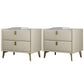 Cabinete de piedra Bedside Accent Mesa Nightshand con 2 cajones