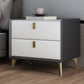 Cabinete de piedra Bedside Accent Mesa Nightshand con 2 cajones