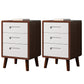Wooden Accent Table Nightstand Modern Nightstand with Drawers