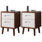 Wooden Accent Table Nightstand Modern Nightstand with Drawers