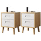 Wooden Accent Table Nightstand Modern Nightstand with Drawers