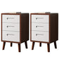 Wooden Accent Table Nightstand Modern Nightstand with Drawers