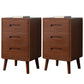 Wooden Accent Table Nightstand Modern Nightstand with Drawers