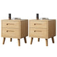 Wooden Accent Table Nightstand Modern Nightstand with Drawers