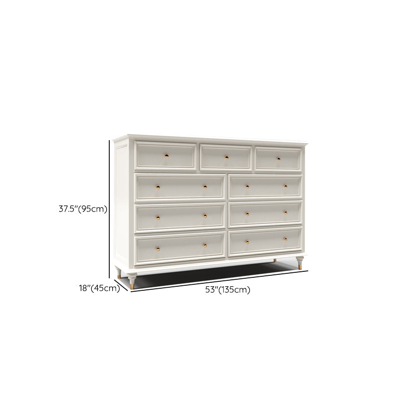 Chox de almacenamiento tradicional tocador de madera sólida con cajones de 9/8/7/5