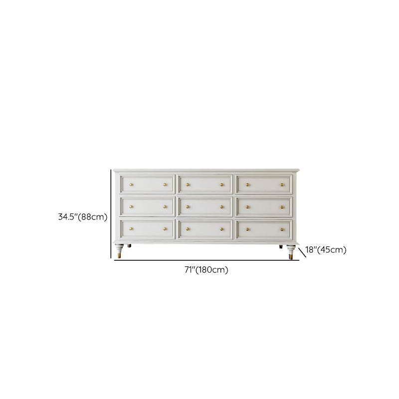 Chox de almacenamiento tradicional tocador de madera sólida con cajones de 9/8/7/5