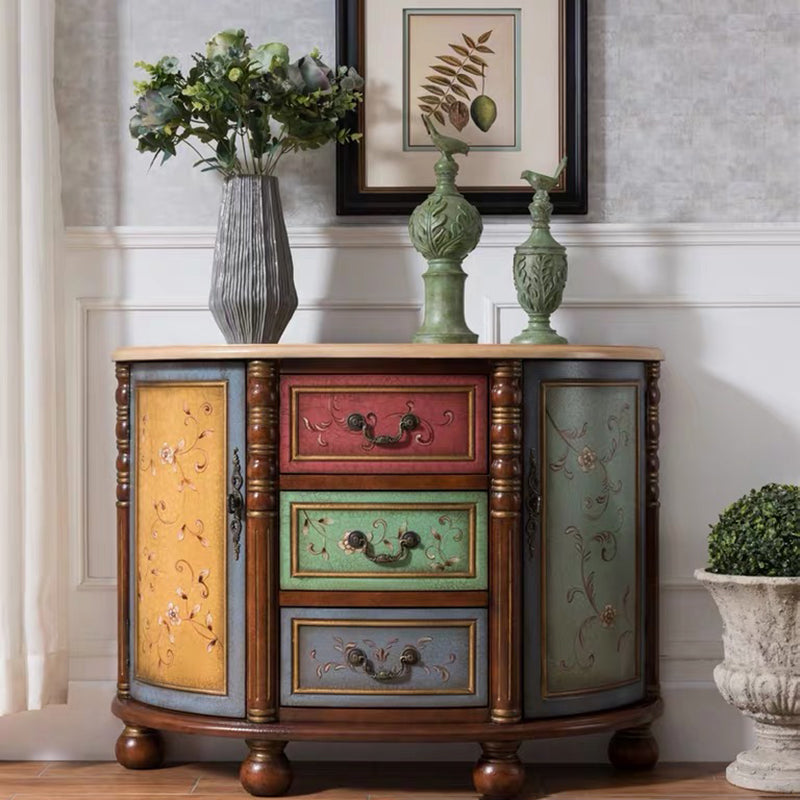 Cofensador de cofres de almacenamiento tradicional cofre de madera sólida con cajones de 3/4/5