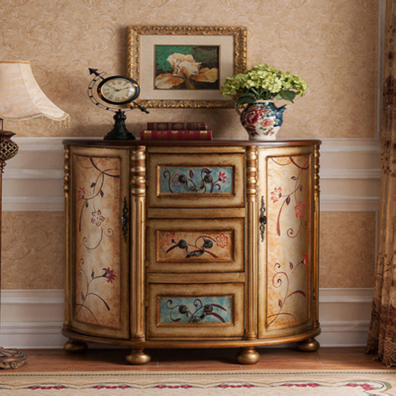 Cofensador de cofres de almacenamiento tradicional cofre de madera sólida con cajones de 3/4/5