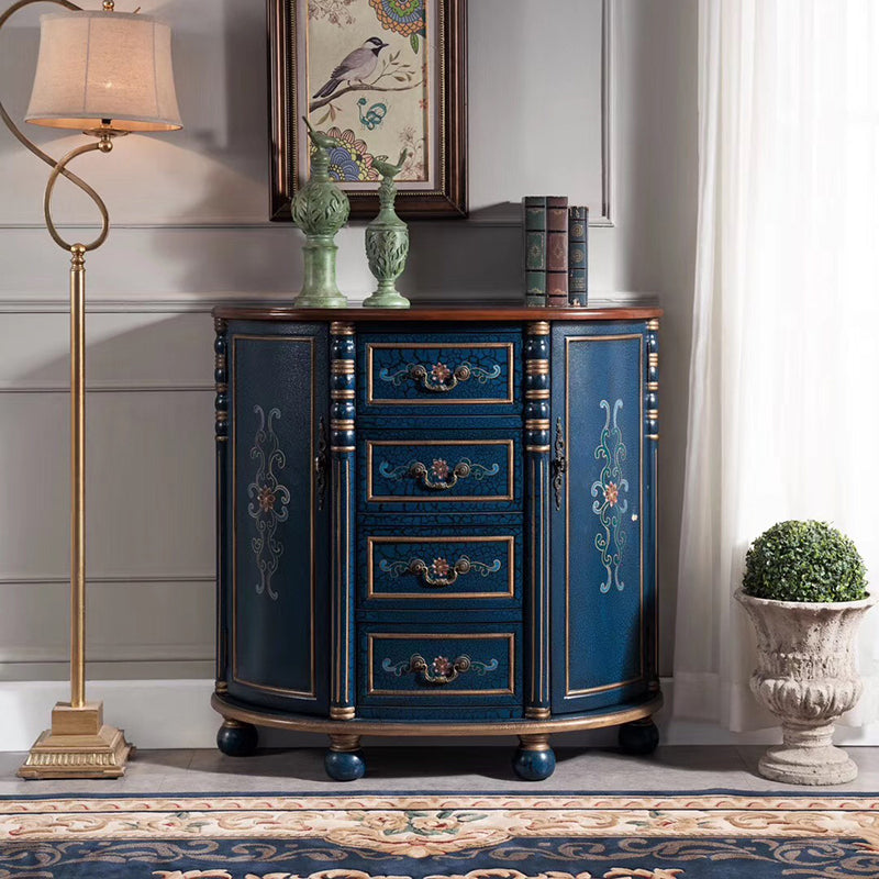 Cofensador de cofres de almacenamiento tradicional cofre de madera sólida con cajones de 3/4/5