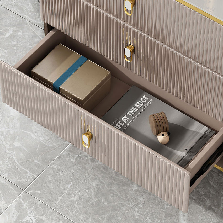 Classic Glam tosser de almacenamiento de madera con 6 cajones