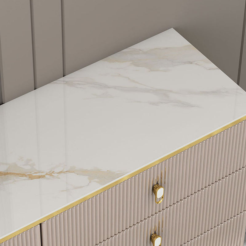 Classic Glam tosser de almacenamiento de madera con 6 cajones