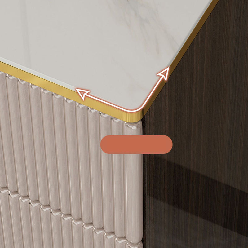 Classic Glam tosser de almacenamiento de madera con 6 cajones