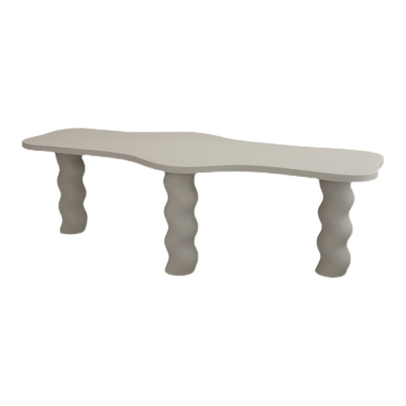 Contemporary Wood Office Desk Irregular Shape Task Desk with 3 Legs in White/Black/Grey Clearhalo 'furn' 'furn_office_desk' 'Furniture' 'Office Desks' 'Office Furniture' 'office_desk' 7586430