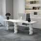 Contemporary Wood Office Desk Irregular Shape Task Desk with 3 Legs in White/Black/Grey Clearhalo 'furn' 'furn_office_desk' 'Furniture' 'Office Desks' 'Office Furniture' 'office_desk' 7586435