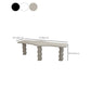 Contemporary Wood Office Desk Irregular Shape Task Desk with 3 Legs in White/Black/Grey Clearhalo 'furn' 'furn_office_desk' 'Furniture' 'Office Desks' 'Office Furniture' 'office_desk' 7586437